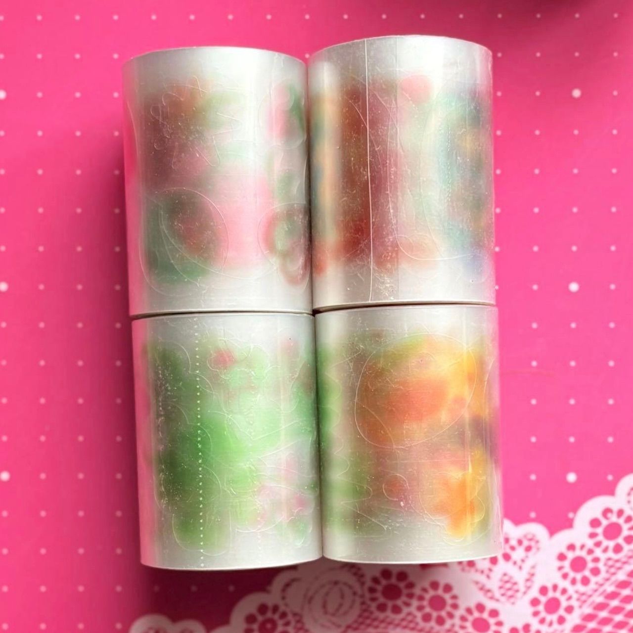 雾面PET 6cm×3.5m 微微甜2.0 海外マスキングテープ 海外マステ 4巻