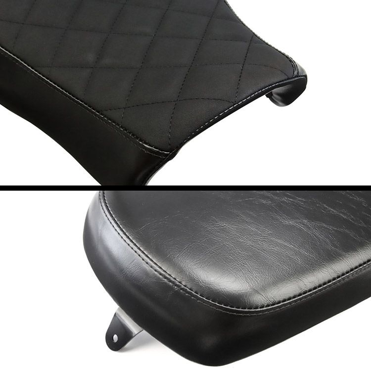 ホンダ対応 GB350 NC59 カスタムシート完成品 黒レザー調＆ダイヤカットデザイン ローダウンシート BRIGHTFACE_UK