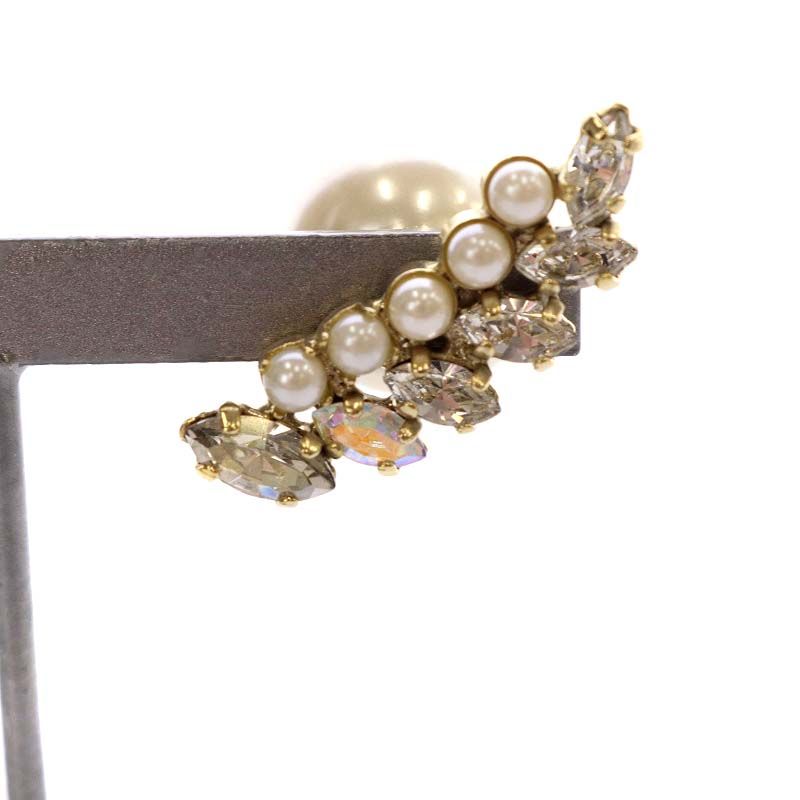 マユ MAYU bijoux crystals pierce ピアス ビジュー 片耳用 ホワイト