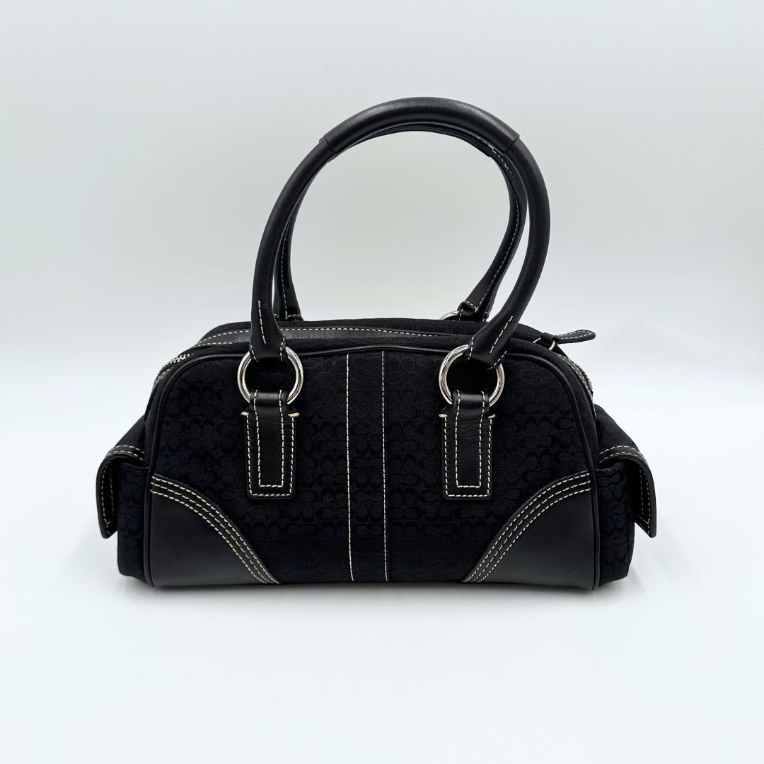 極美品】Coach シグネチャー 販売済み ソーホー ベルト ハンドバッグ