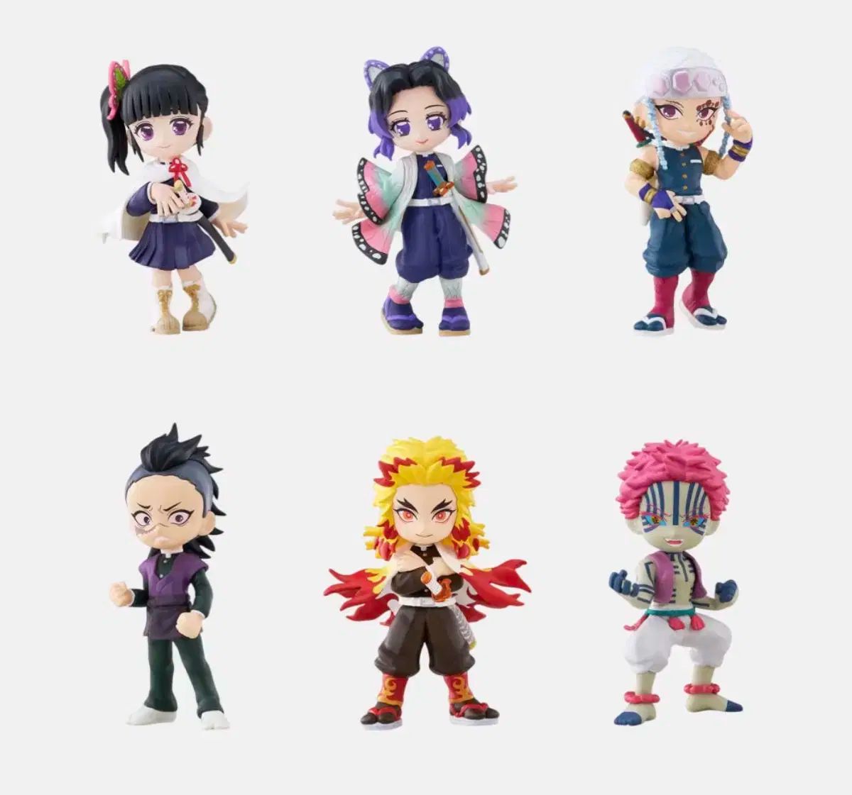  鬼滅の刃 Palverse フィギュア 6 pcs キーホルダー キーリング 小物