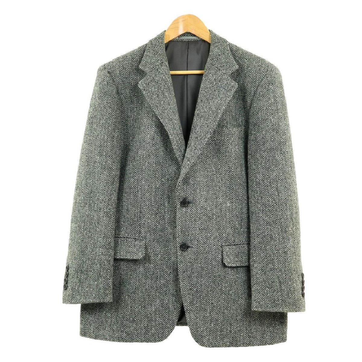 S3425】【美品】【日本製】HARRIS TWEED ハリスツイード テーラード