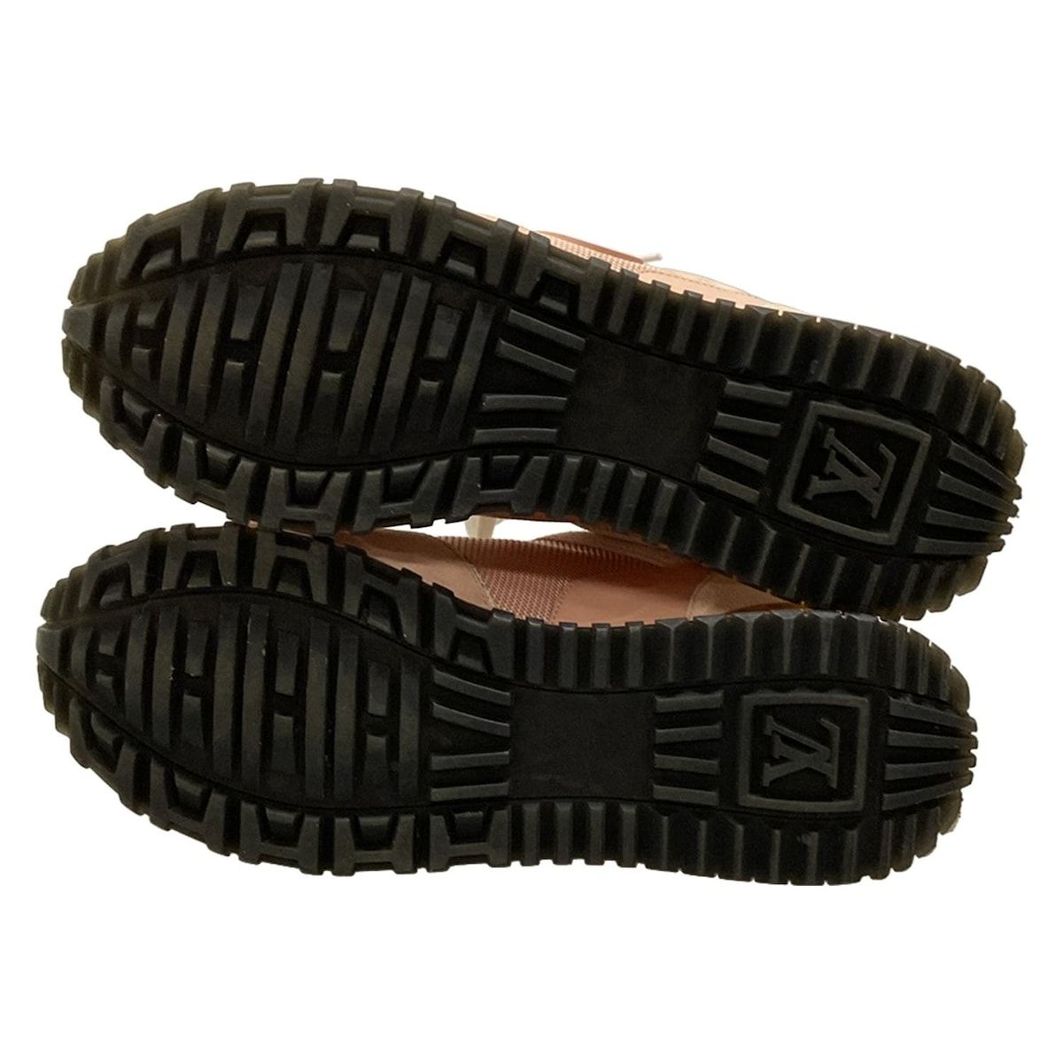  LOUIS VUITTON ルイヴィトン スニーカー 36 1 2 レディース ランアウェイ ライン ピンク×アイボリー インヒール レザー スニーカー 靴