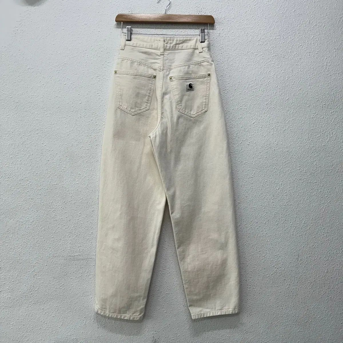 25新モデル Carhartt レディース ルーズフィット アイボリー コットン パンツ ズボン N5364