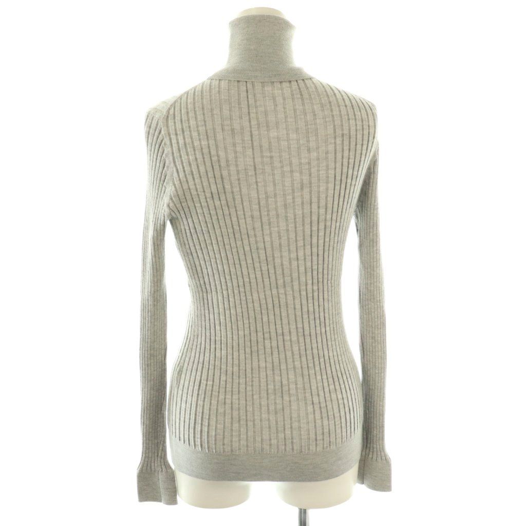 ドゥロワー drawer カシミヤ タートルネック ニット チャコールグレー