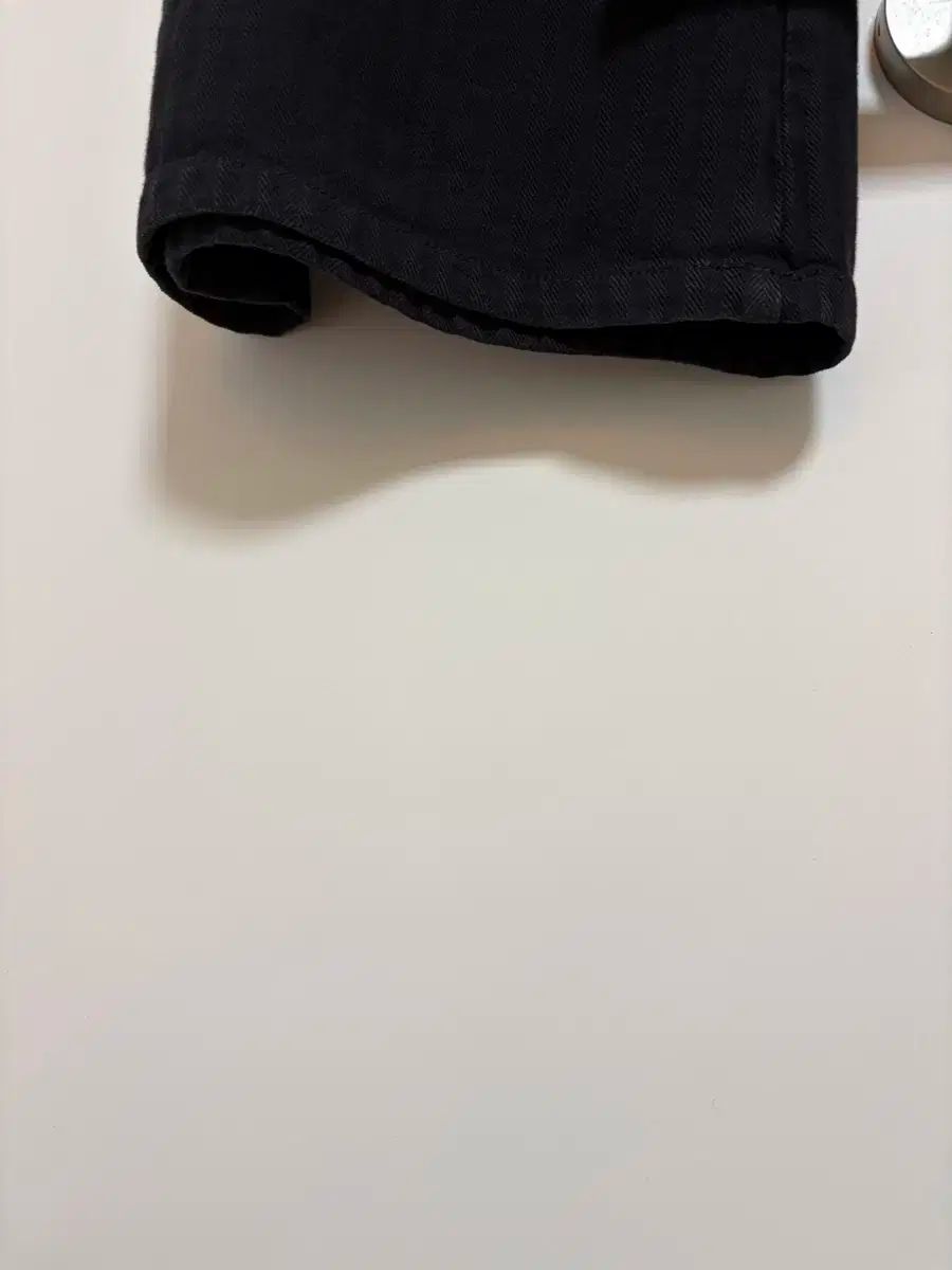  ポリテル 1011 クロス パッチ ド パンツ ストライプ ブラック カット オフ チノパン パンツ