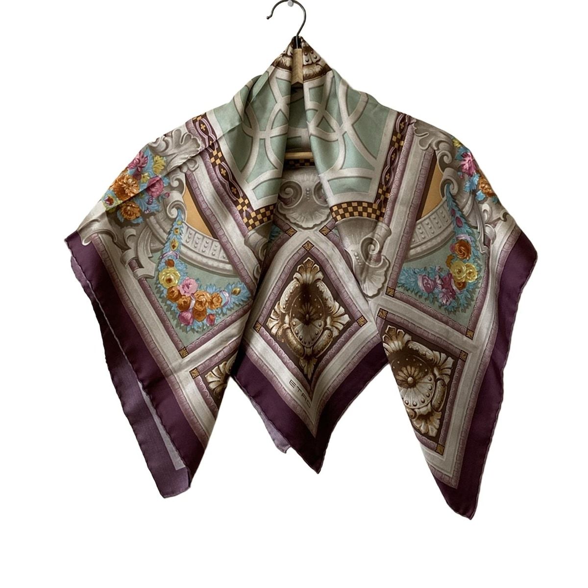 ETRO エトロ スカーフ - パープル×ベージュ×マルチ