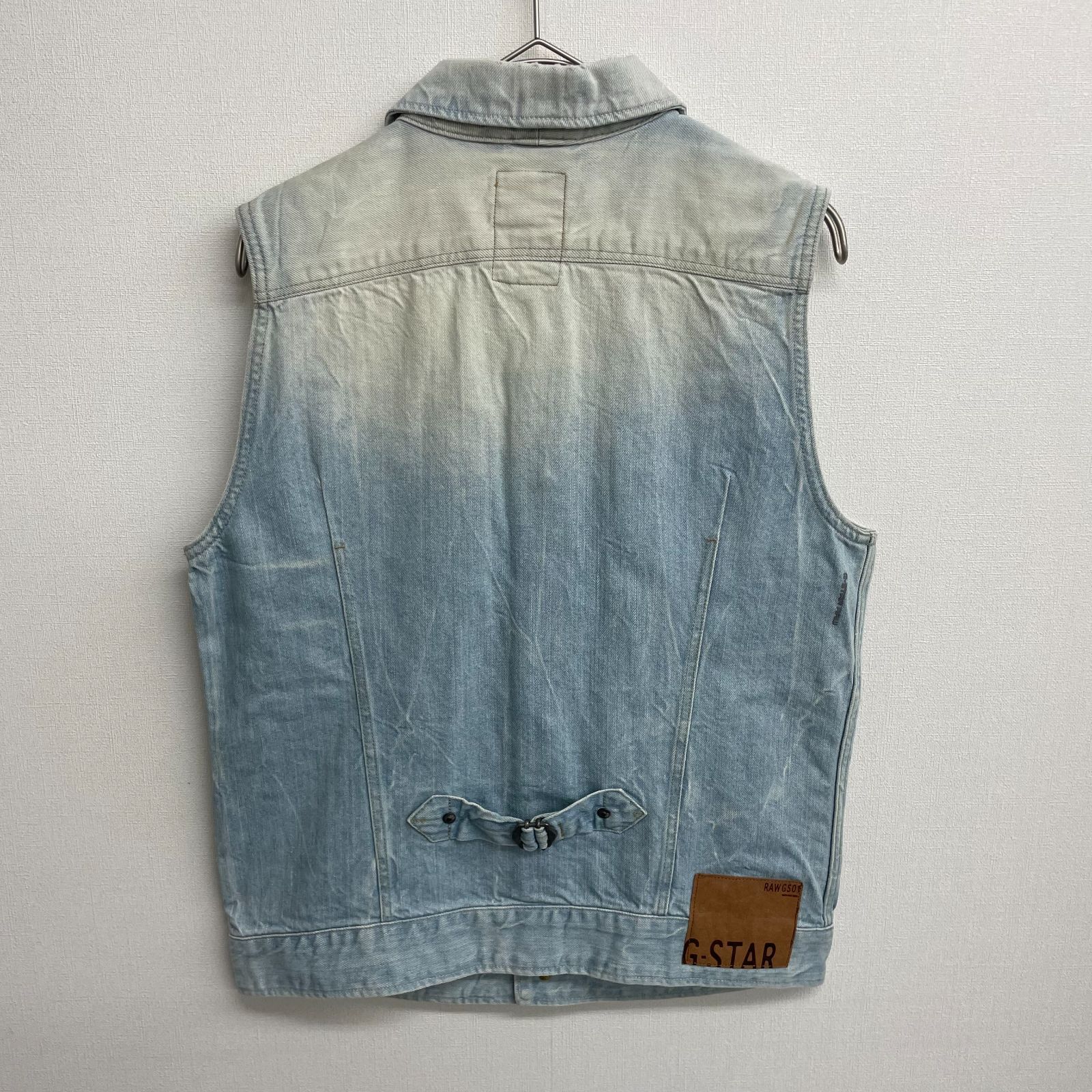 G-STAR RAW デニムジャケット デニムベスト Gジャン ブルー ベスト 