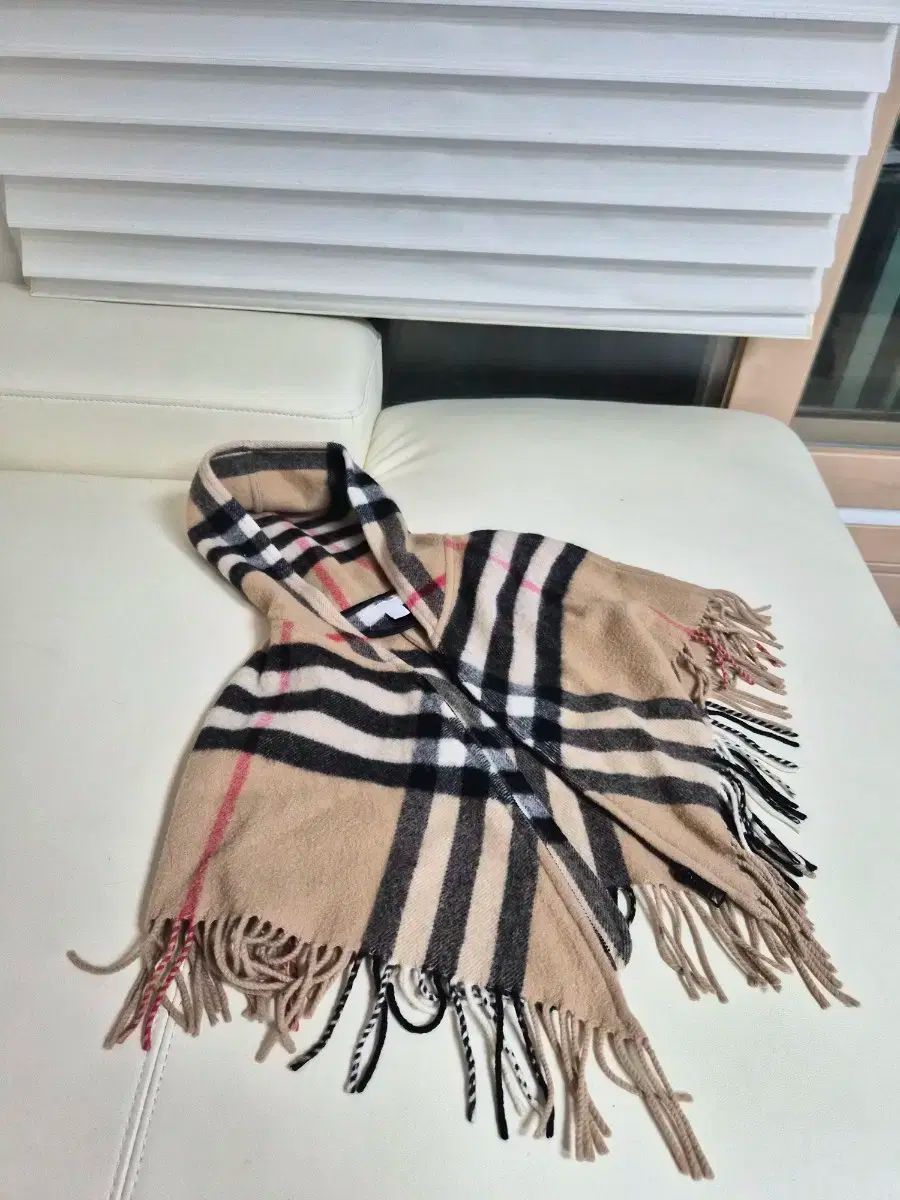 バーバリー キッズ フーディー ポンチョ ケープ