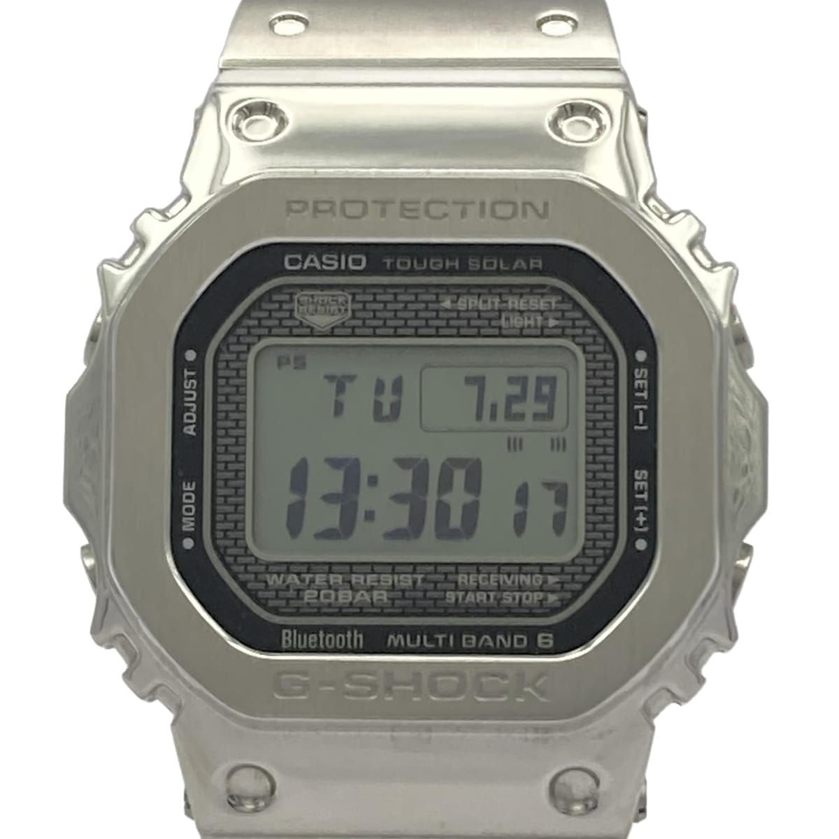 CASIO カシオ 腕時計 G-SHOCK GMW-B5000 メンズ 電波 Bluetoothモバイルリンク機能 フルメタル 黒×シルバー