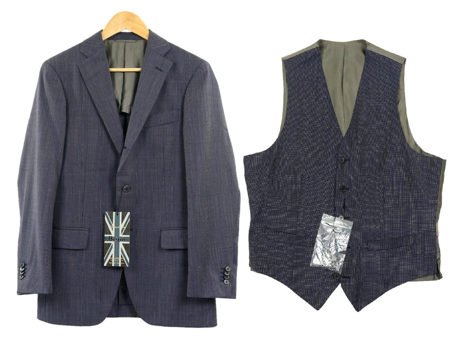 S3418 THE SUIT COMPANY×Begin スーツカンパニー ビギン 3ピーススーツ テーラードジャケット ジレ パンツ 別注 サイズ170