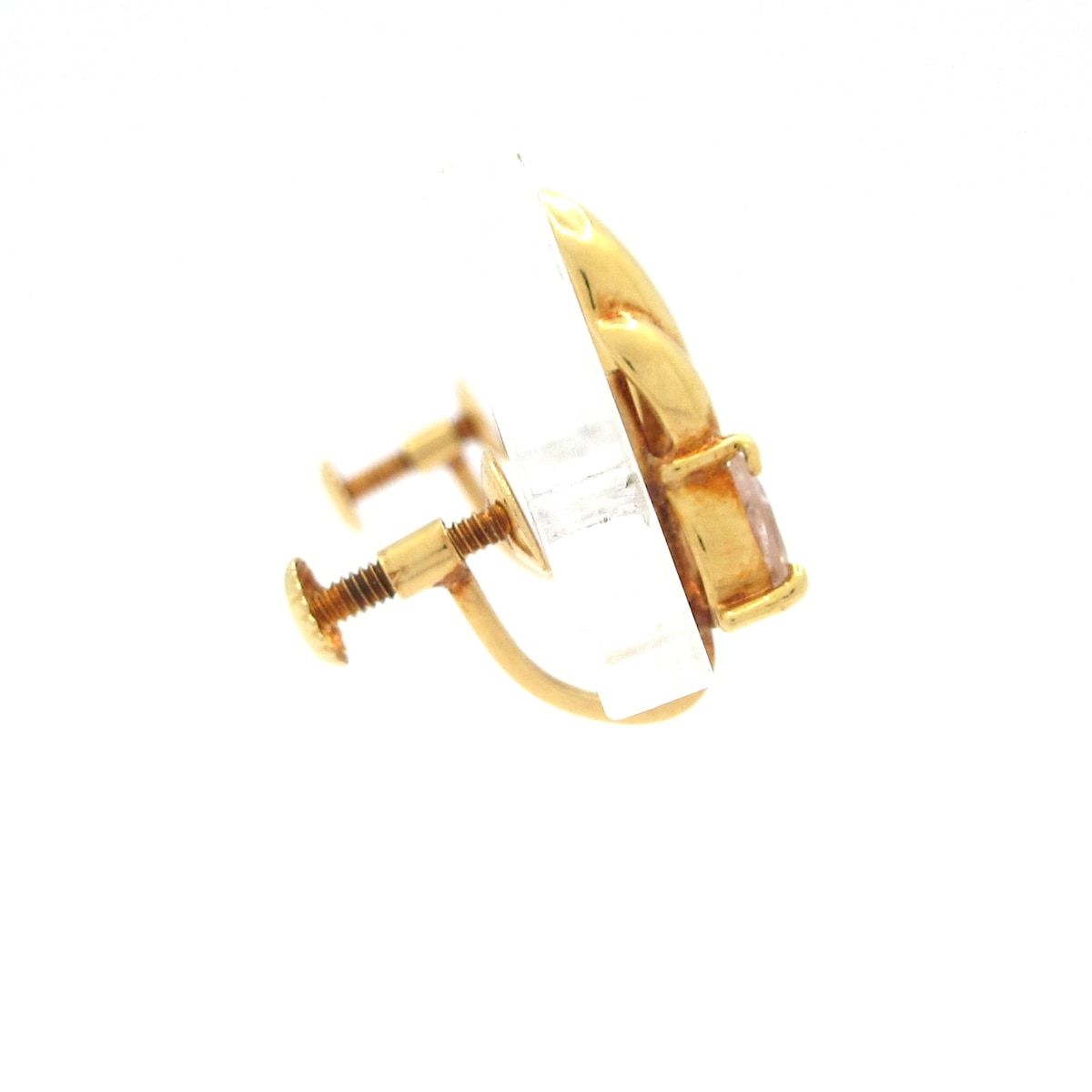 Unbranded ノーブランド イヤリング K18YG×ライトピンク 総重量 2.2g