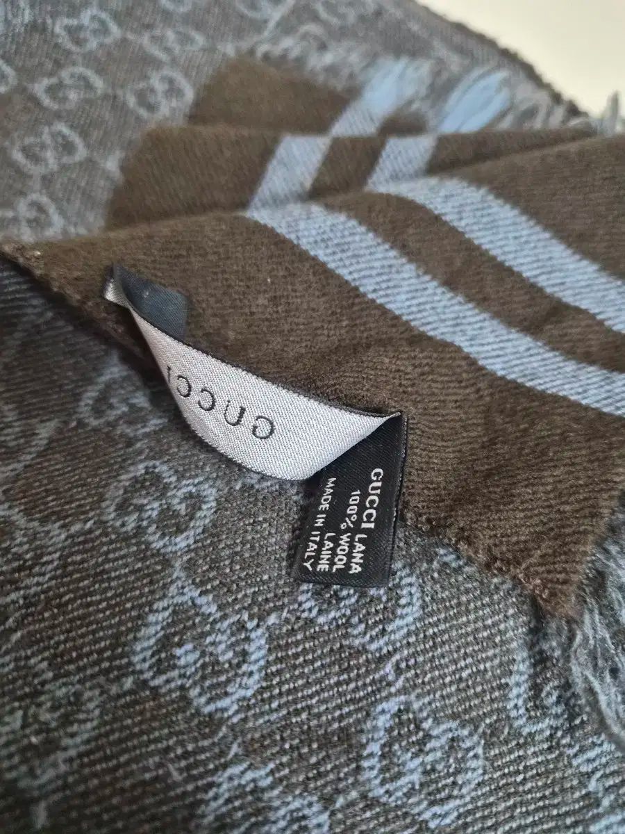 グッチ GG パータン マフラー ブラック ブルー