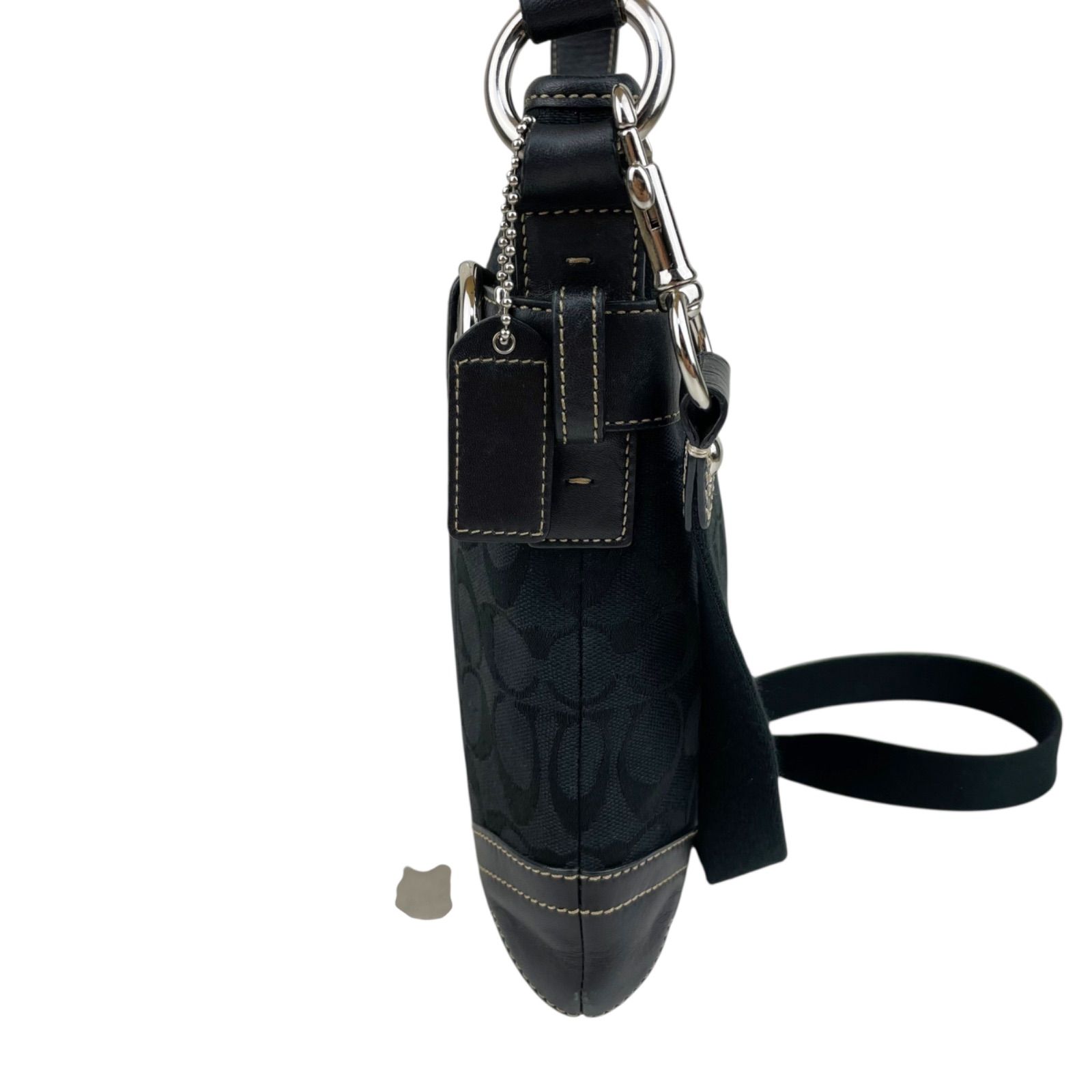 COACH コーチ ワンショルダーバッグ スリム ダッフル ベルト 黒 3577 ハンドバッグ トートバッグ 手提げ 肩掛け 斜め掛け キャンバス レザー レディース メンズ シグネチャー DECORATOM_COM_BR