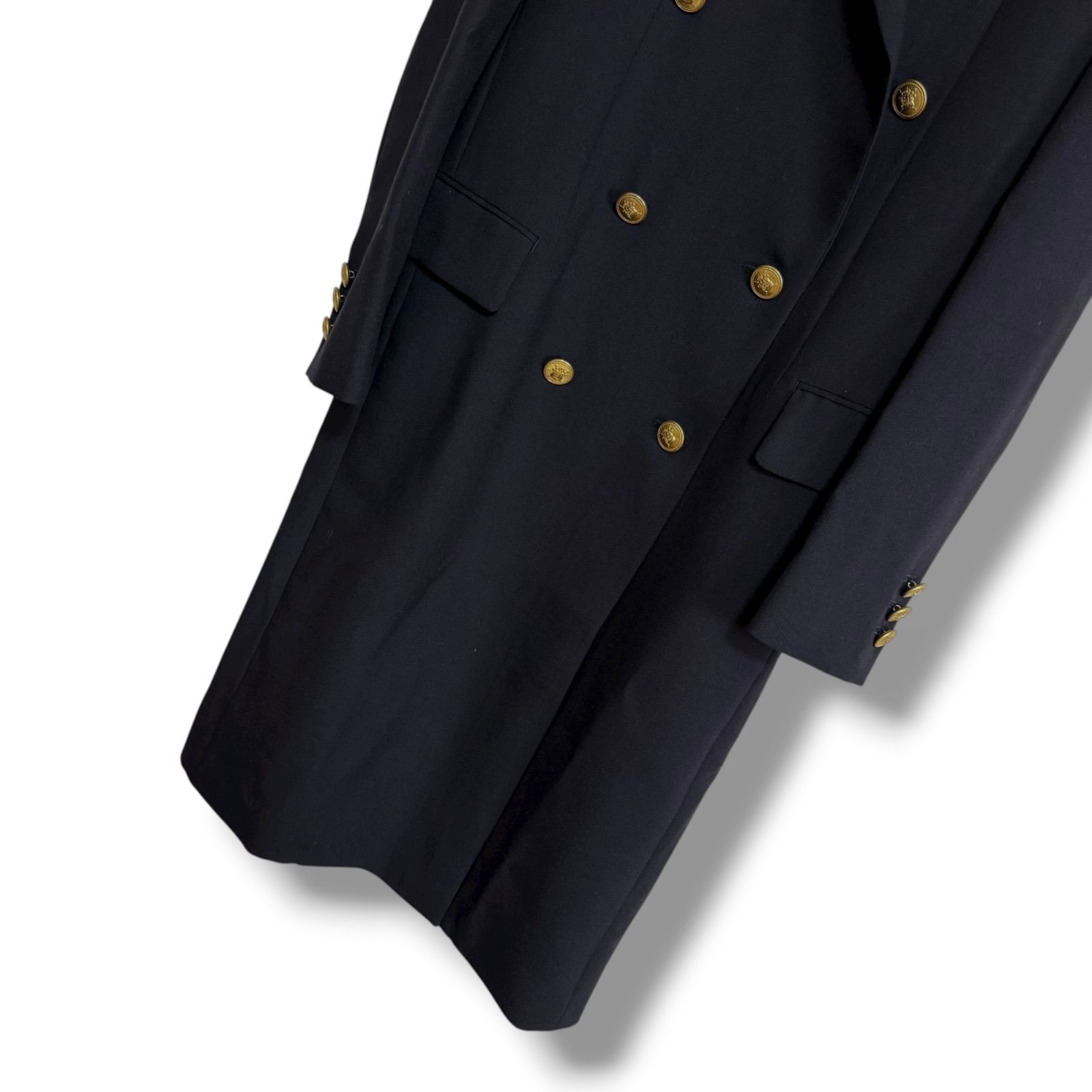 極美品 MADISON BLUE ダブルブレスト ロングコート 金ボタン ネイビー