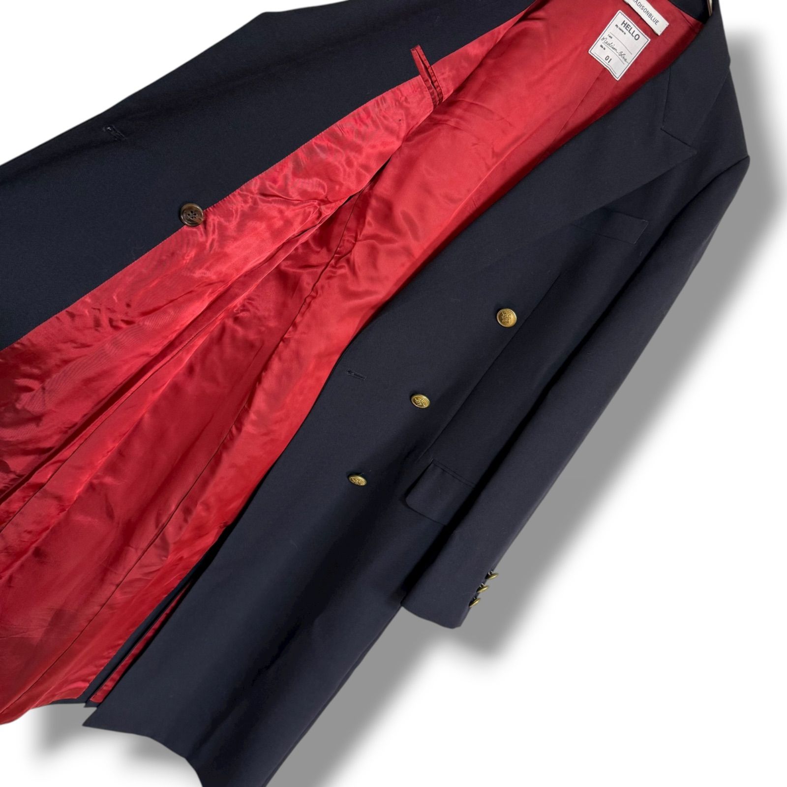 ✨新品✨MADISON BLUE✨②✨ロングコート✨ダブル✨金ボタン✨NAVY 極美品 MADISON BLUE ダブルブレスト ロングコート 金ボタン ネイビー