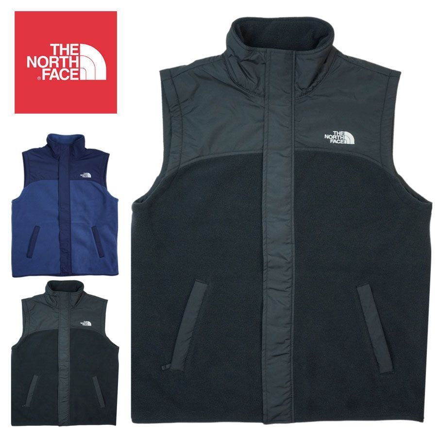 ノースフェイス THE NORTH FACE メンズ ベスト M TUNDRA VEST ツンドラベスト ブルー ブラック 青 黒 上着 フリース アウトドア キャンプ 黒 青 ボア