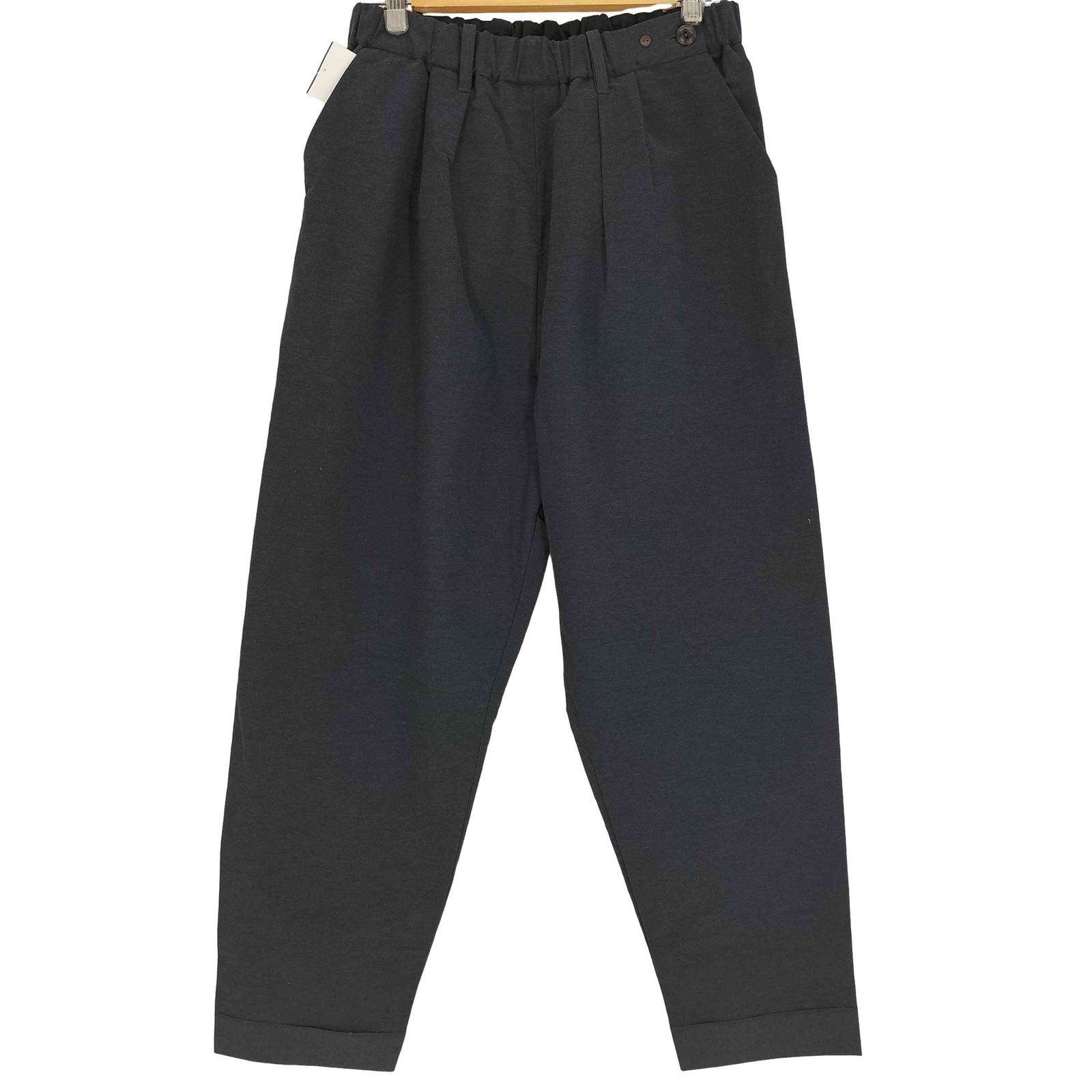 ユーズドフルギ 古着 himukashi ヒムカシ 2タック 猫目ボタン テーパード ワイド パンツ メンズ 表記無