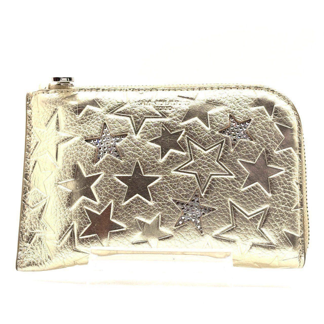 星のきらめきに 品が宿る SALON DE ALFURD TOKYO サロンドアルファード スリースター L字ファスナー ミニウォレット イタリアンレザー ゴールド