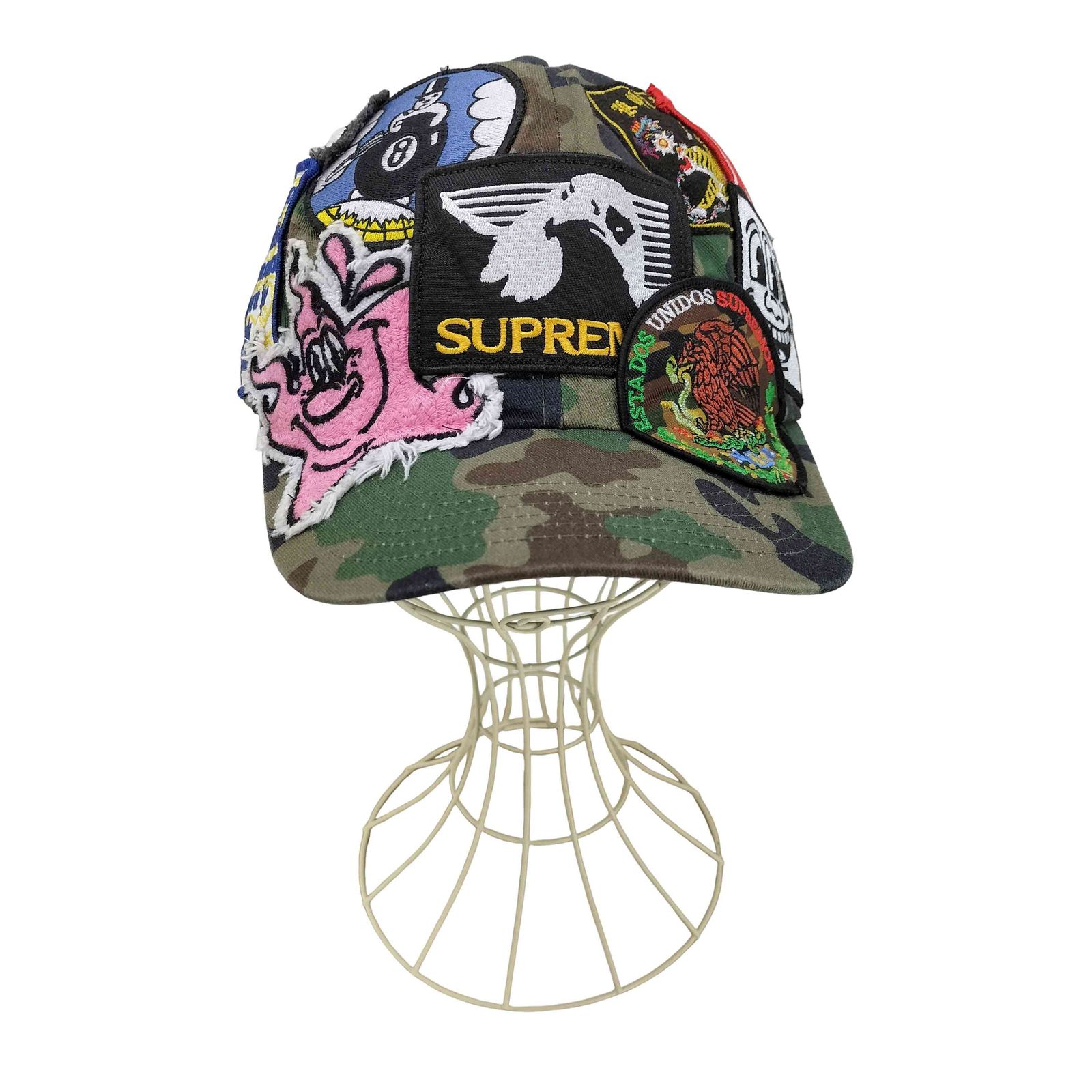シュプリーム Supreme 25SS 6-Panel Olive Camo 6パネル オリーブ カモ パッチ キャップ メンズ 表記無