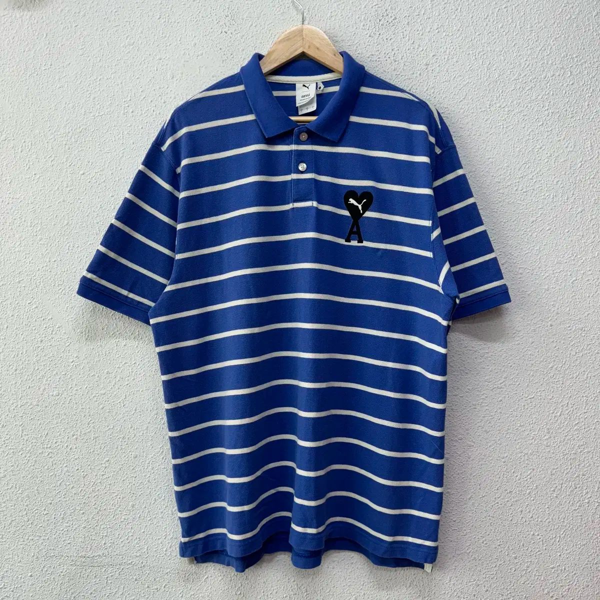 US-L アミ PUMA プーマ メンズ ストライプ 半袖 Kara（カラ） Tシャツ N5992