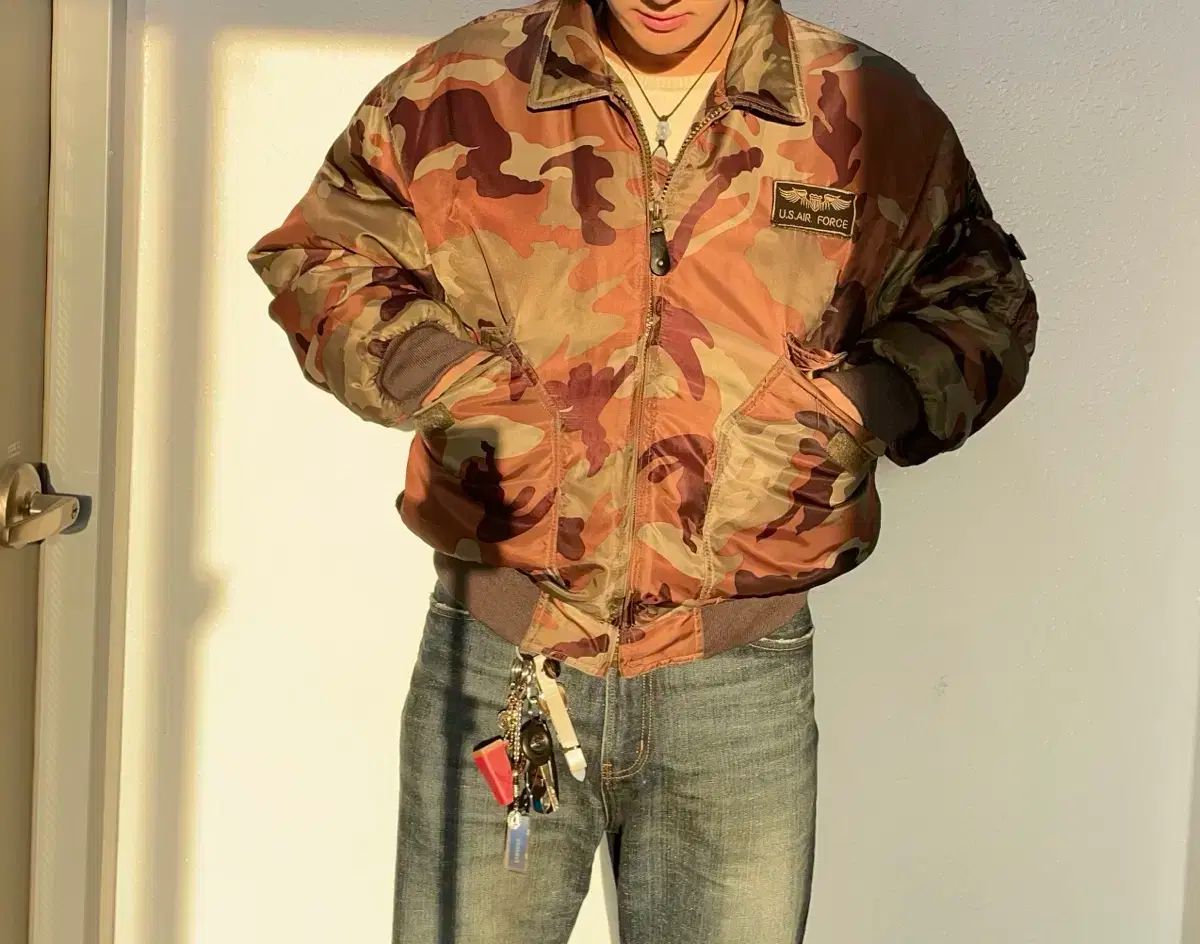 US AIR FORCE カモフラージュ フライトジャケット