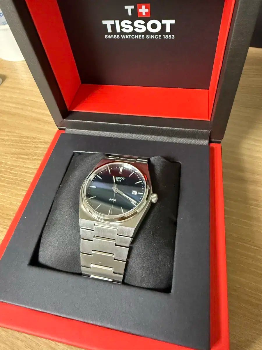 ティソ PRX 40mm クォーツ デニムブルーダイヤル フルセット