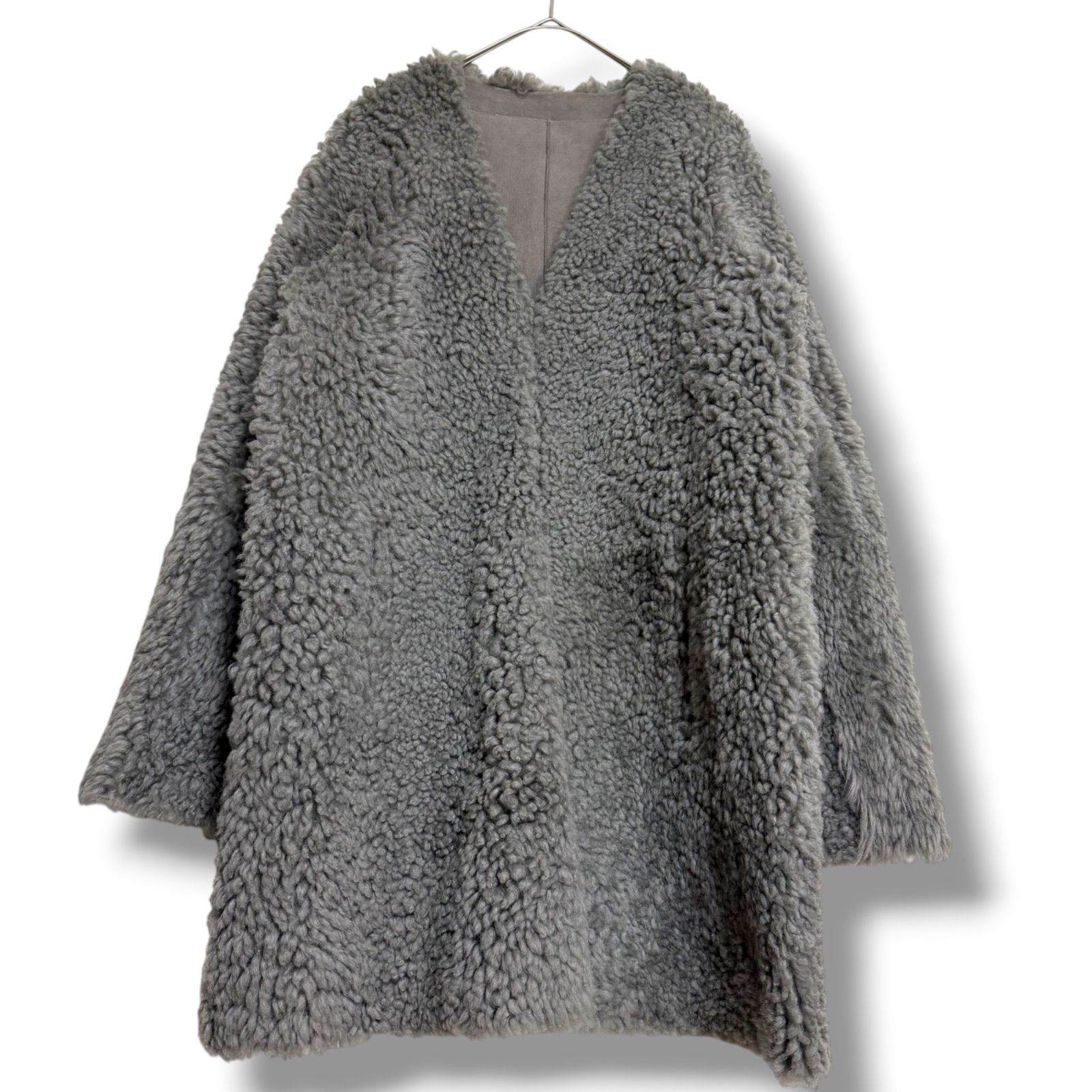 Deuxieme Classe 取扱 LOU ANDREA リアルムートンボアコート ノー グレー系