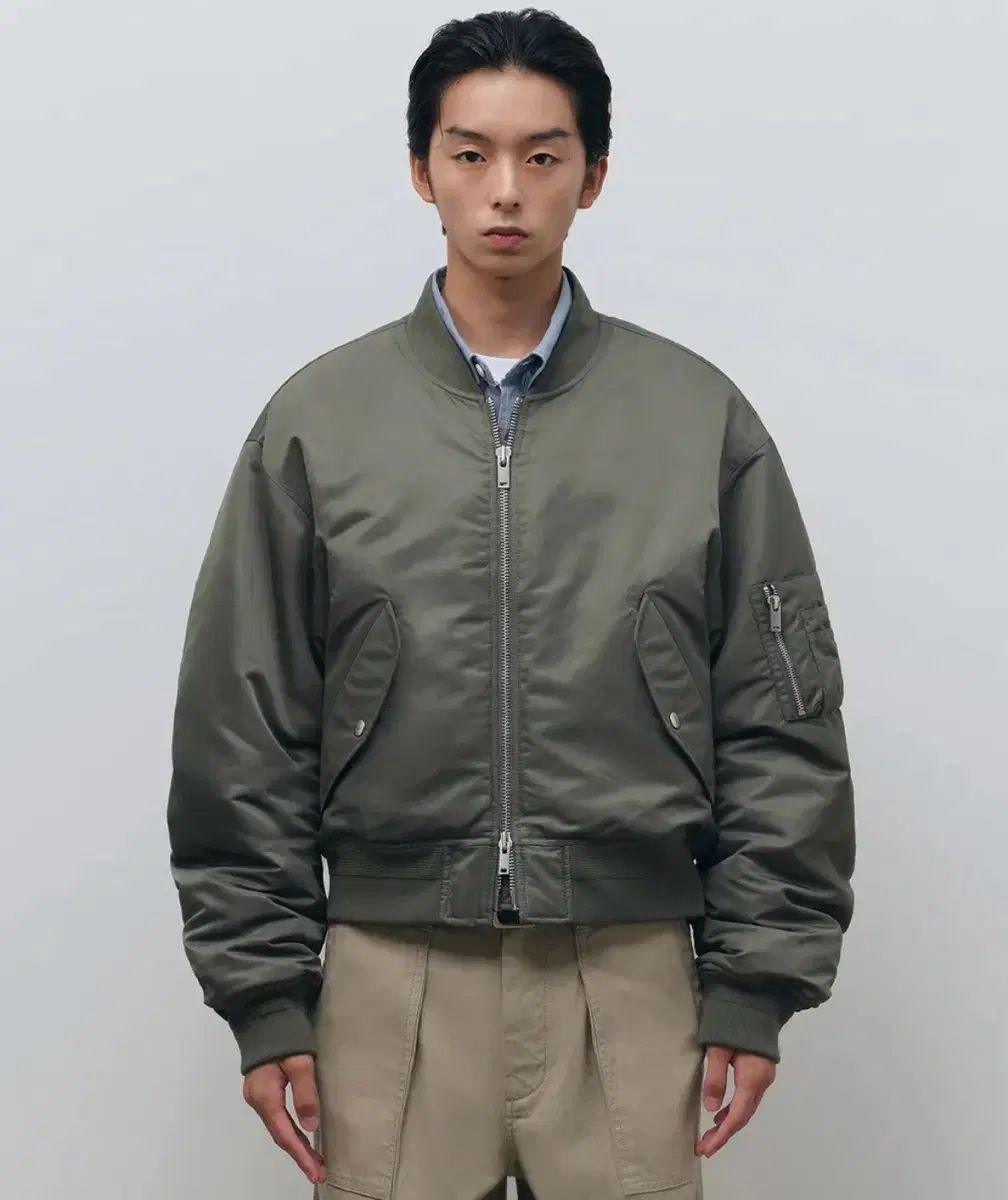 ムシンサ ショート MA-1 ボマージャケット カーキ