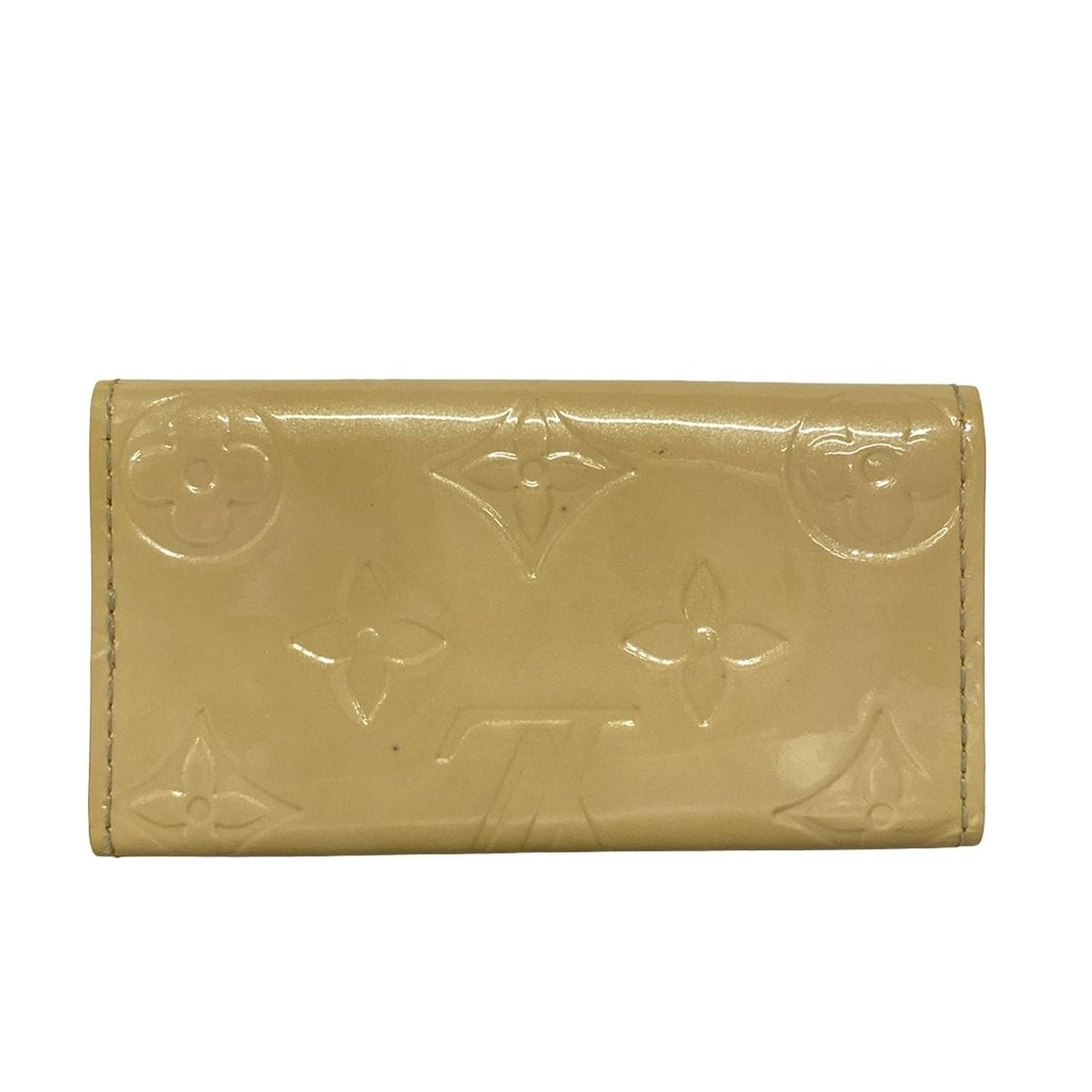 LOUIS VUITTON ルイヴィトン キーケース モノグラムヴェルニ ミュルティクレ4 M91358 ノワゼット レザー