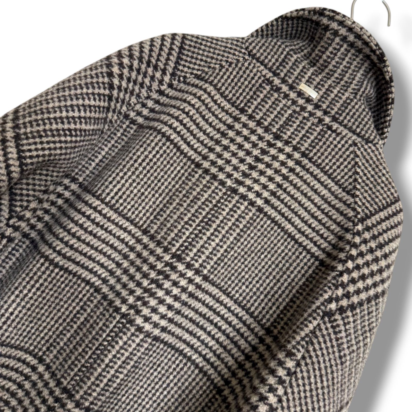 極美品 現行タグ HERNO グレンチェック柄ロングコート 専用ハンガー付属 極美品 現行タグ HERNO グレンチェック柄ロングコート 専用ハンガー