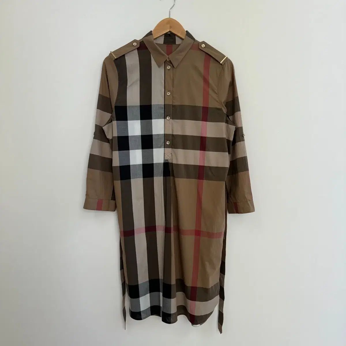 UK10 バーバリー レディース ノヴァチェック ベルト ケルシー チェック コットン ONE PIECE N6259