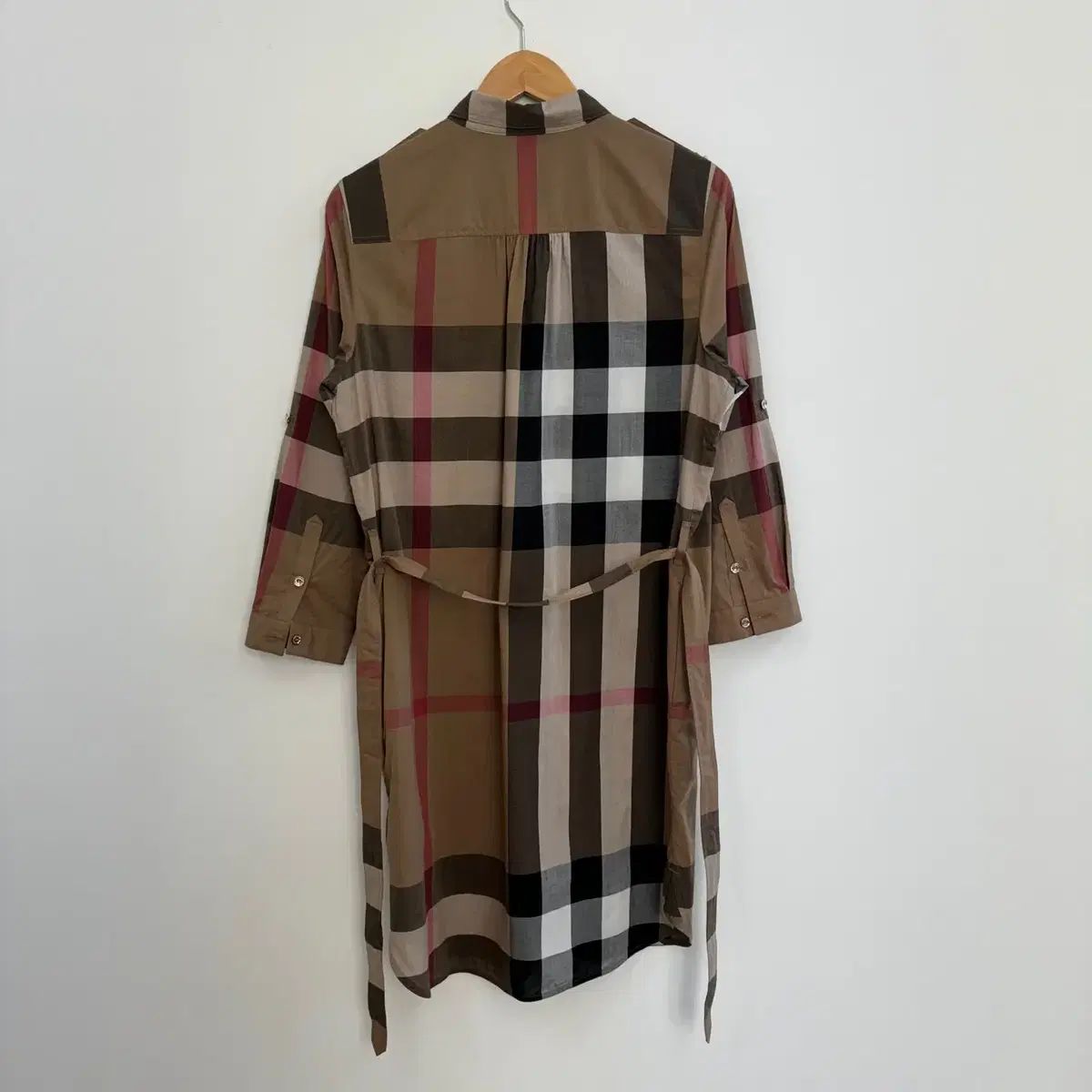 UK10 バーバリー レディース ノヴァチェック ベルト ケルシー チェック コットン ONE PIECE N6259