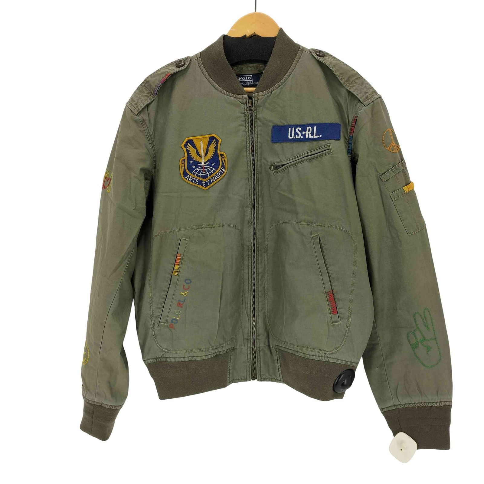 ポロバイラルフローレン Polo by RALPH LAUREN PEACE LOVE POLO JYAKET メンズ import S