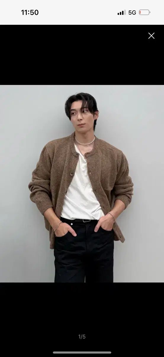 エルムード ビショップ ウール アルパカ クルーネック パーカ 46サイズ