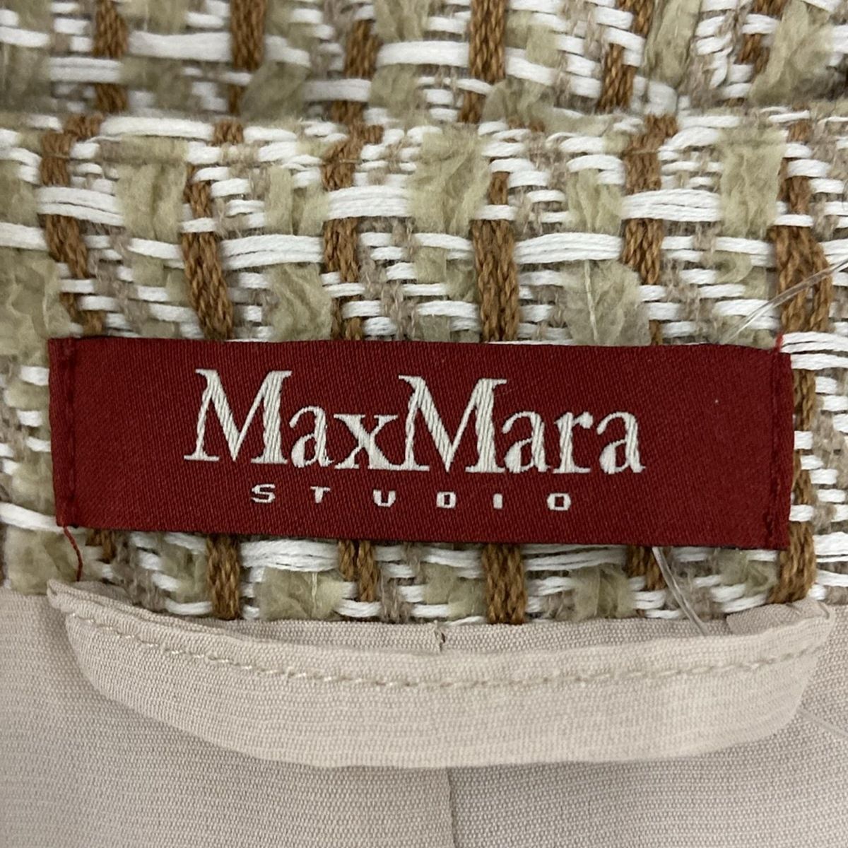 Max Mara STUDIO マックスマーラスタジオ スカートセットアップ レディース ベージュ×ブラウン MAAHADDERANG_COM
