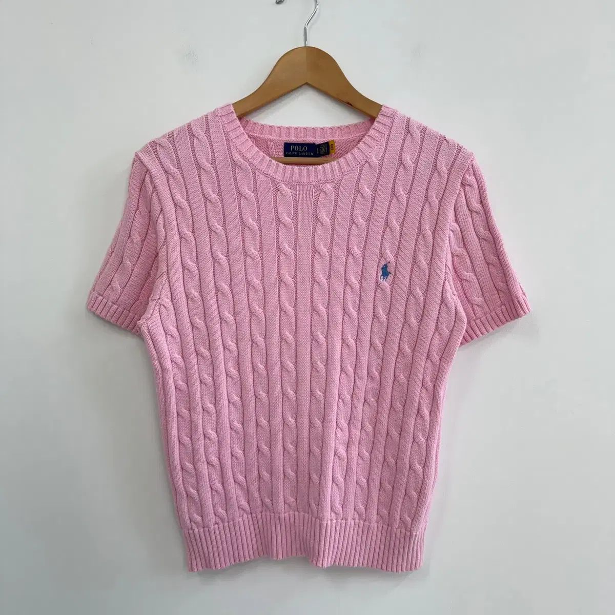 L 新モデル ポロ ラルフローレン ケーブル ケーブル編み ニット 半袖 Tシャツ N6378