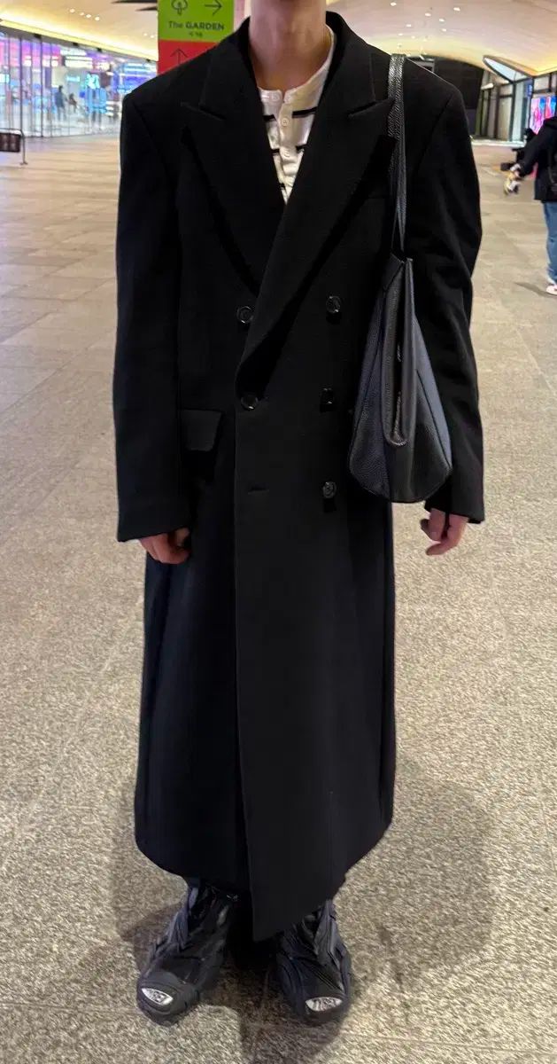 サンフラワー ブラック ダブル コート M