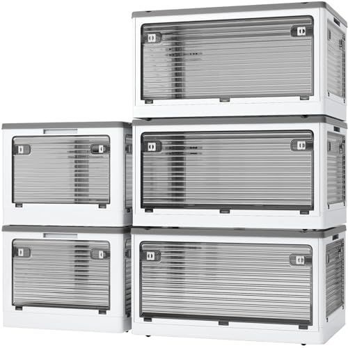 X XUNTAO 収納ボックス 折りたたみ 蓋付き 積み重ね 全方向から取り出せ