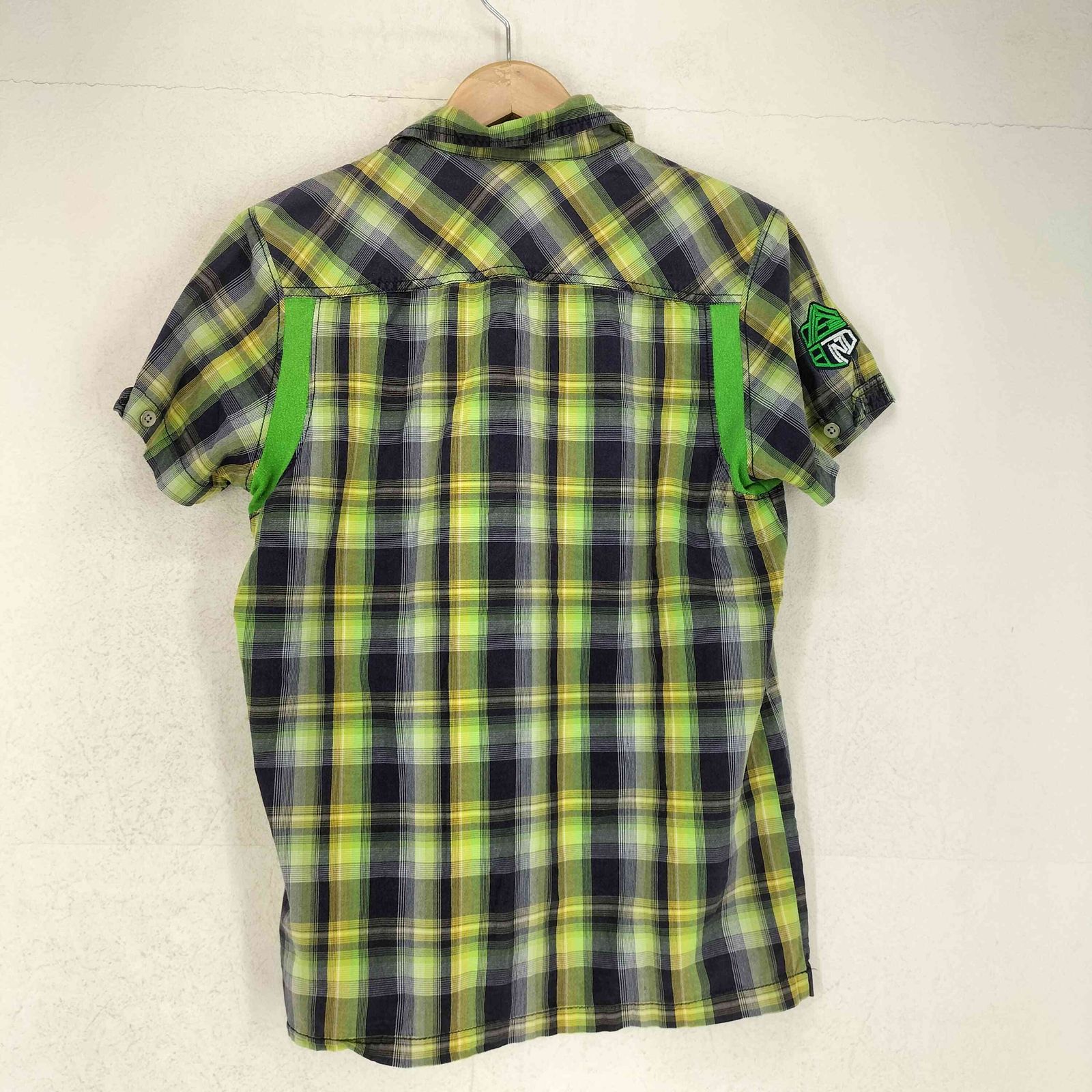 ディーゼル DIESEL チェック柄ワッペンデザイン開襟シャツ Y 2 K レディース XL