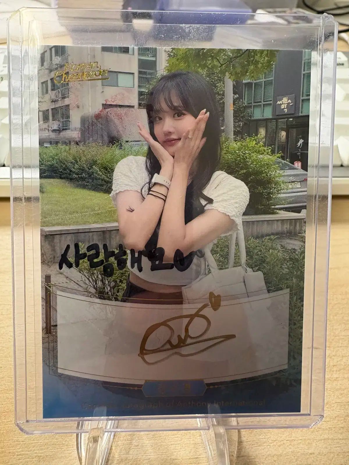 チアリーダー カンスギョン スイミングゴーグル OF KITH キス KITH キス カードにサイン入りメッセージ KITH キス マークまで