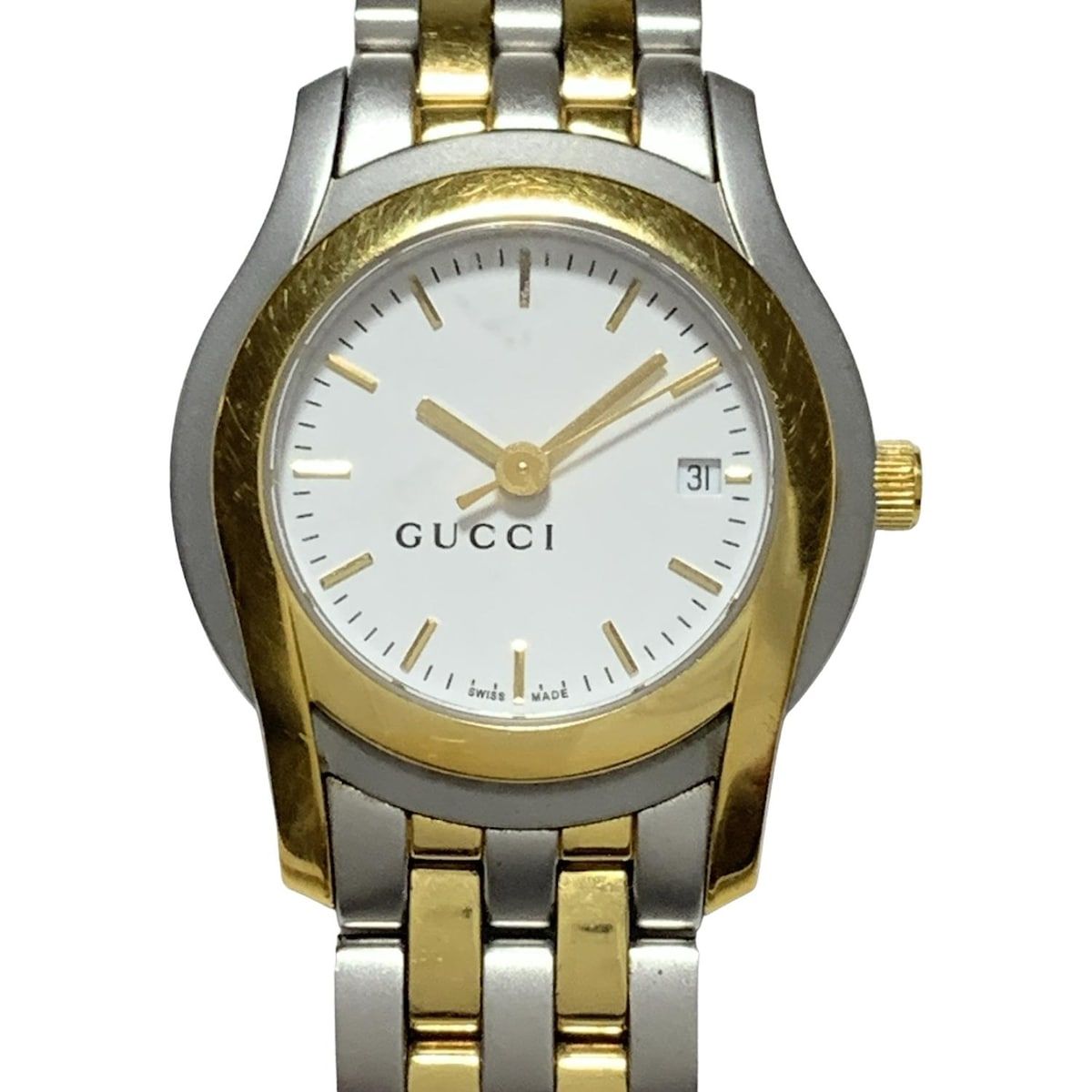 GUCCI グッチ 腕時計 - 5500L レディース 白