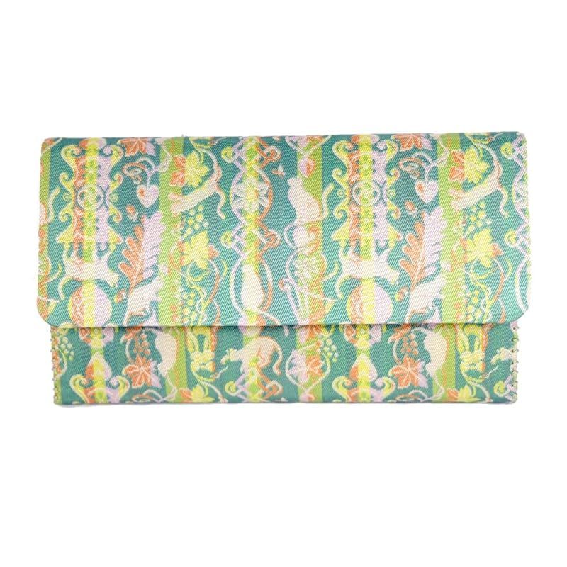 三ツ折 帛紗ばさみ 懐紙入 匙飾りの猫 龍村裂 龍村美術織物 茶道具