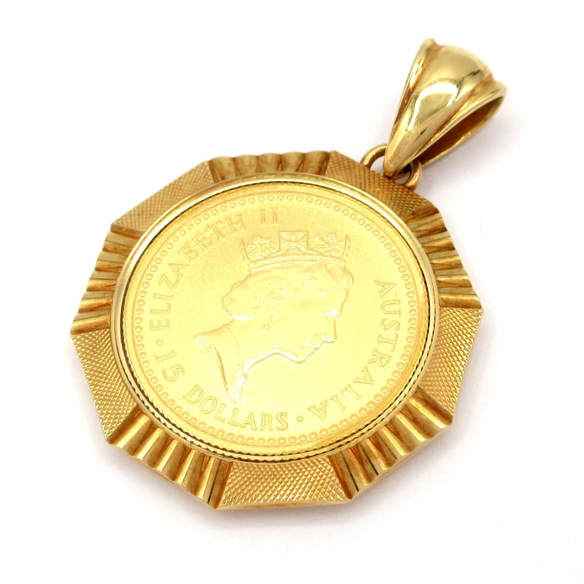 Unbranded ノーブランド ペンダントトップ K24YG×K18YG×クリア 総重量 7.6g