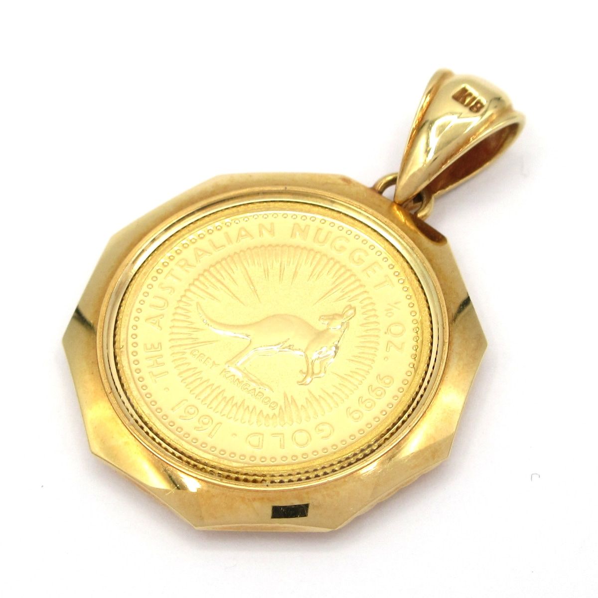 Unbranded ノーブランド ペンダントトップ K24YG×K18YG×クリア 総重量 7.6g