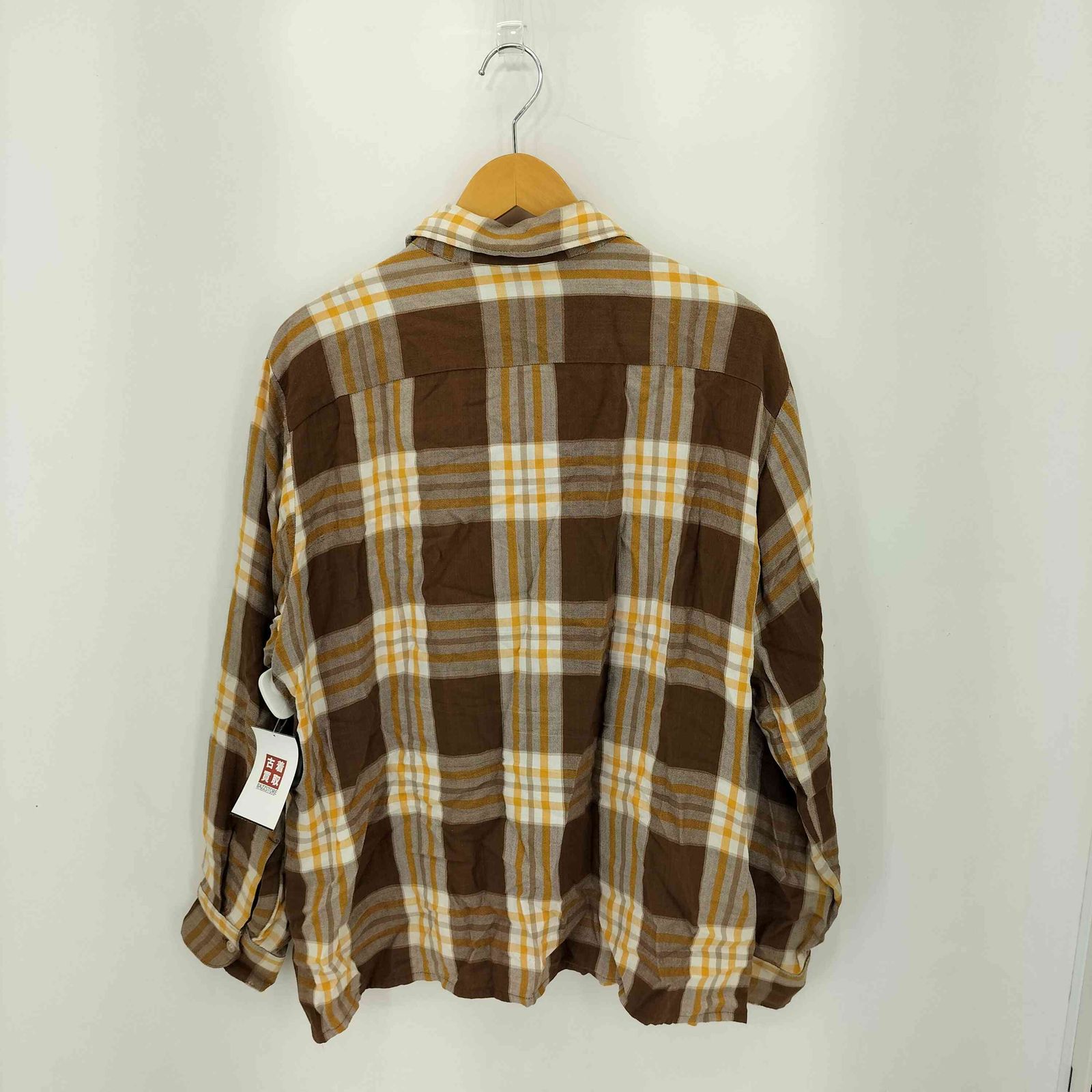 アロー ARROW 60-70s カナダ製 Hunter Checks REGULAR FIT レーヨン チェック シャツ メンズ 表記無