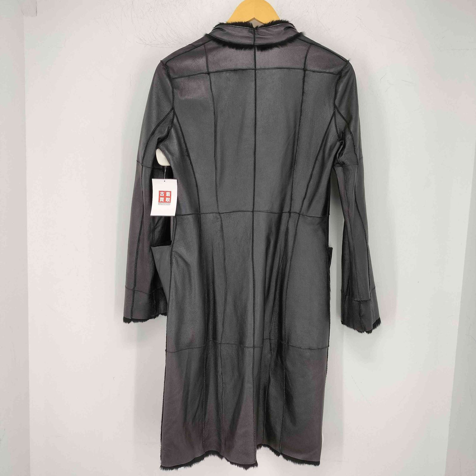 エンポリオアルマーニ EMPORIO ARMANI 裏地ファー レザーパッチワークノー コート レディース EUR 38