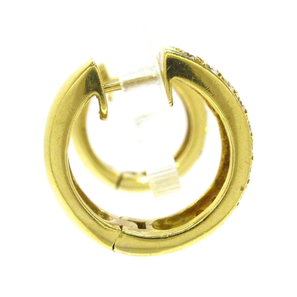 Unbranded ノーブランド ピアス K18YG×ダイヤモンド D0.62ct 0.61ct 総重量9.6g