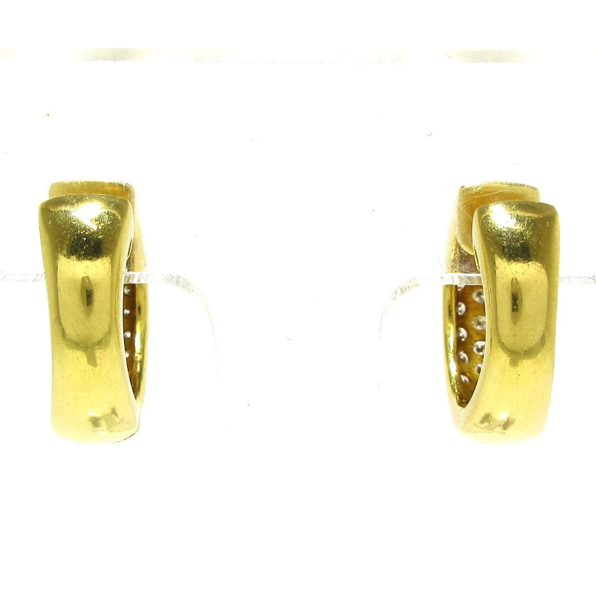 Unbranded ノーブランド ピアス K18YG×ダイヤモンド D0.62ct 0.61ct 総重量9.6g WWW_SHINETEETH_COM