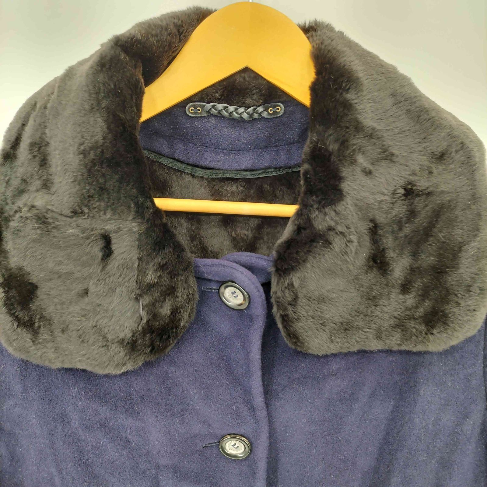 アイグナー AIGNER ファーライナー付き 襟ファー ウールアンゴラ ステン コート レディース FR 36 GULLKHAN_COM